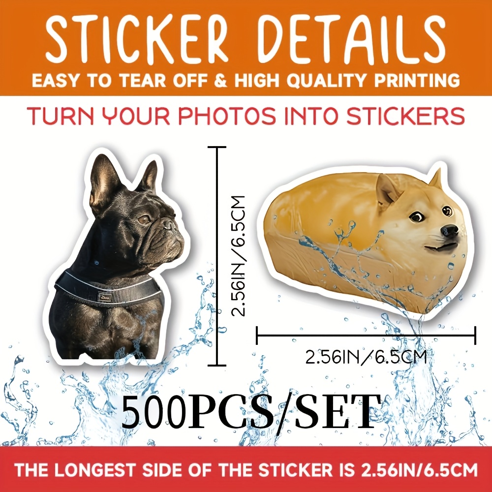 TEMU Bulk Starter Pack Pvc Suitable For Orders, Personalized Logo/ Stickers - Glossy Die-cut Labels For , Low- , Trial Runs, Gift Packs & Branding