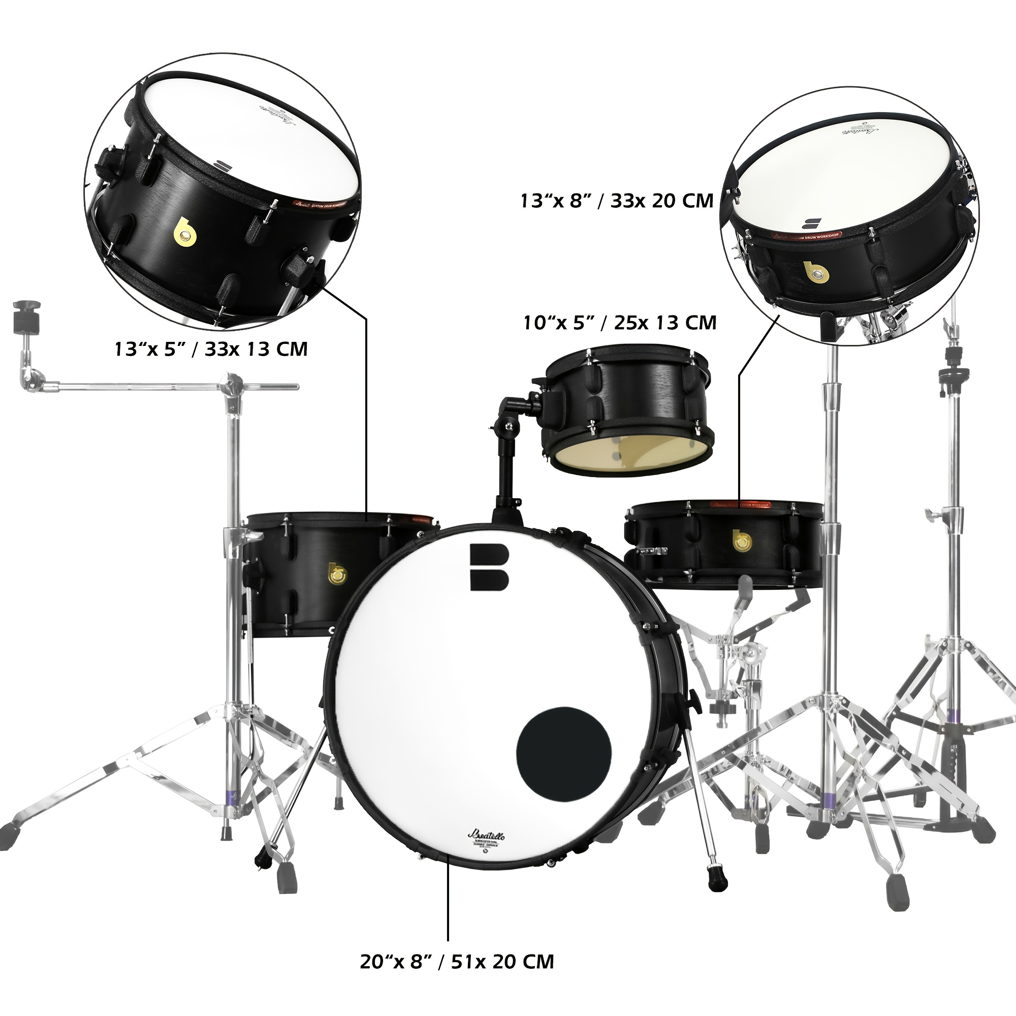 series 4pcs drum kit compact portable - Temu Germany