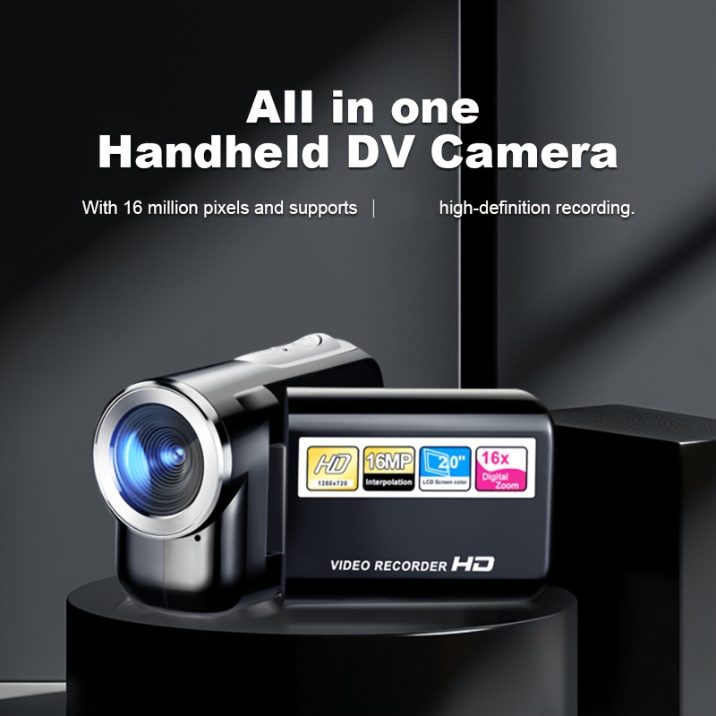 vlog kamera dixhitale 16mp dv video camcorder, kamera camcorder, kamera portative video dixhitale 16x hd me ekran lcd 2-inç tft