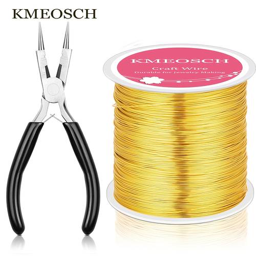 26 gauge draht für schmuckherstellung mit mehrzweck- , 328,1 ft/0,4 mm basteldraht, anlaufbeständige legierung, perlenherstellung bastelbedarf