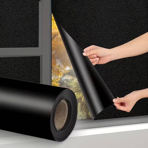 1 roll privacy window film frosted glass film protection heat insulation anti glare static cling removable opaque window decoration suitable for day and night protection for home office bathroom window stickers
