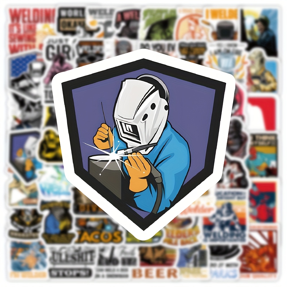 100 Graffiti Welding Stickers For Decorating Toolboxes, Laptops, Suitcases, And Water Bottles, Essential For Projects