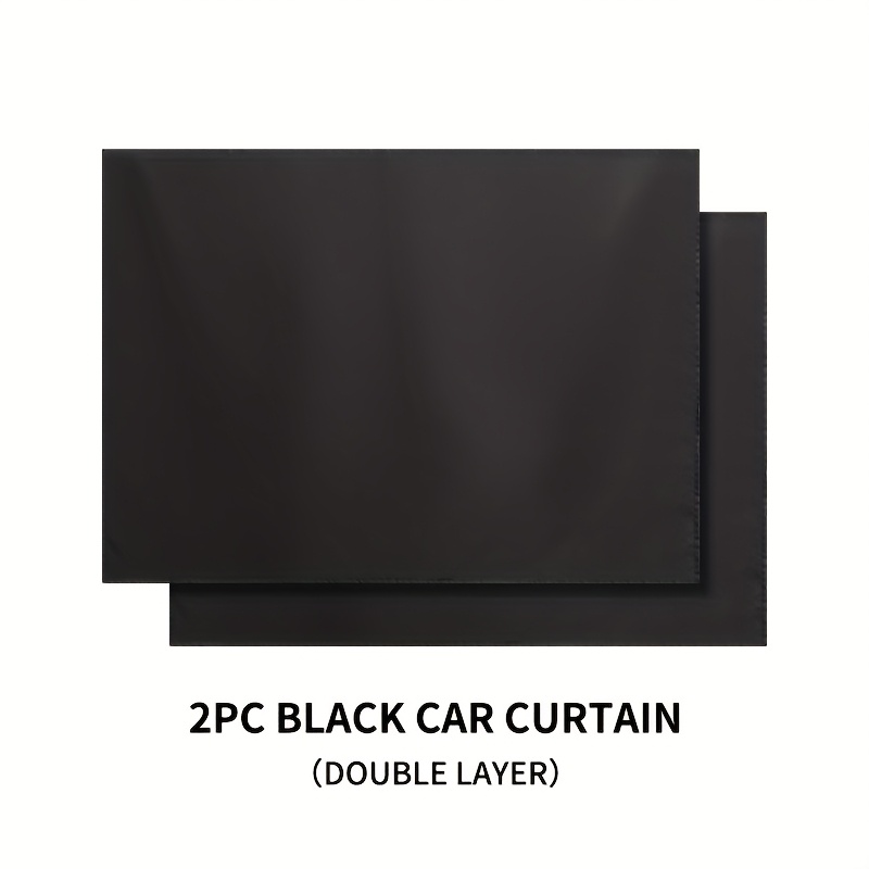 Image of 2pcs Magnetic Retractable Car Sunshade, Insulation Privacy Curtains, Car Interior Side Window Curtain