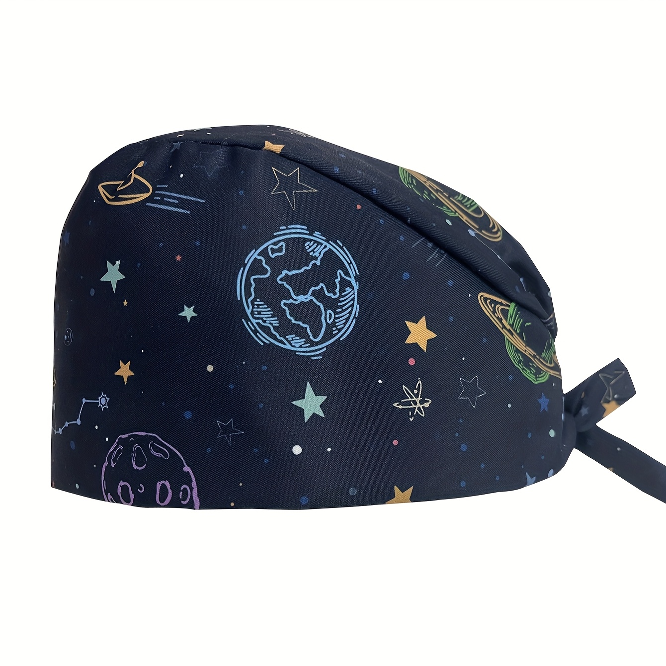 TEMU Bonnet de Protection Ajustable avec Imprimé Cartoon Coloré - Anti-Poussière, Polyester Anti-Humidité pour Médecins, Infirmières, Dentistes et