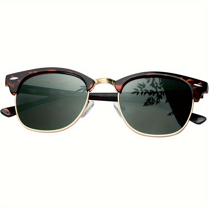 

1pc/2pcs Fashionable Half-frame Retro Glasses, Suitable For Daily Wear, Driving, Golf, Travel, Beach, Unisex