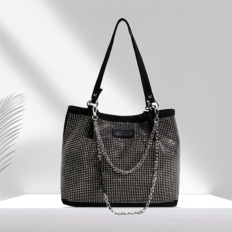 Image of Ladies' Handbags Are Fashionable, Lightweight, And Versatile, With Sparkling Rhinestones Suitable For Parties, Commuting, And Holiday Gifts
