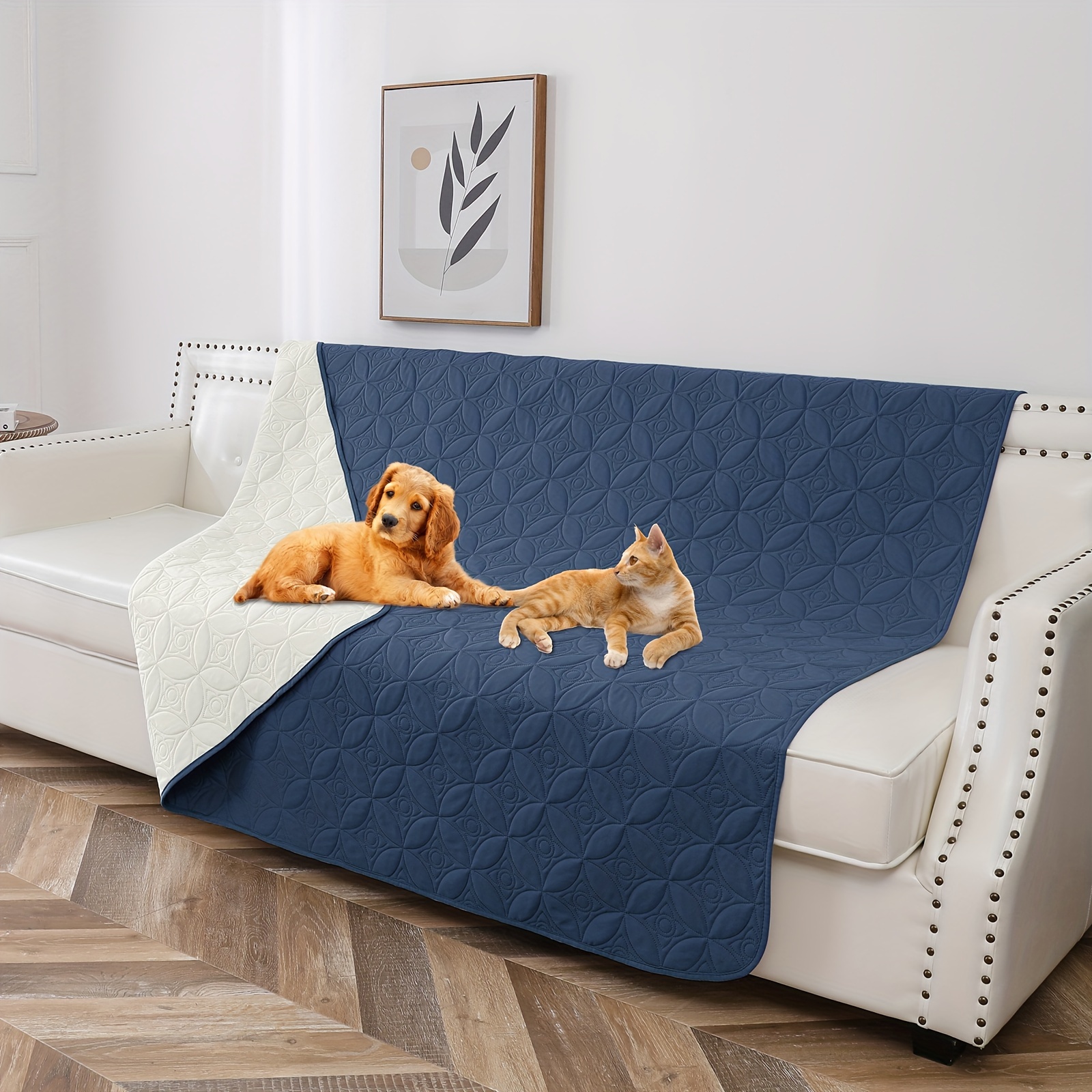 

Waterproof Dog Bed Cover With Non-slip Backing - Stain Resistant Pet Blanket For Furniture, Couch & Sofa Protection - Ideal For Small To Medium Breeds