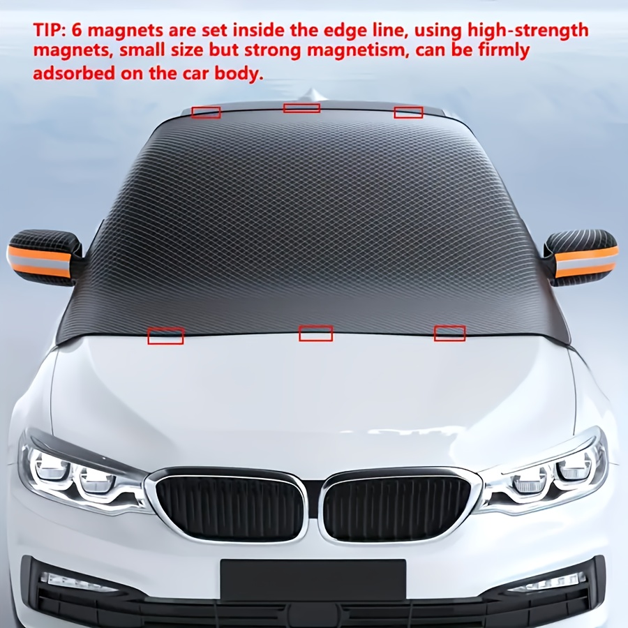 

Universal Fit Magnetic Car Windshield Cover - Invisible Strong Magnet, , Protection, Front Position, Visibility, Oxford Cloth