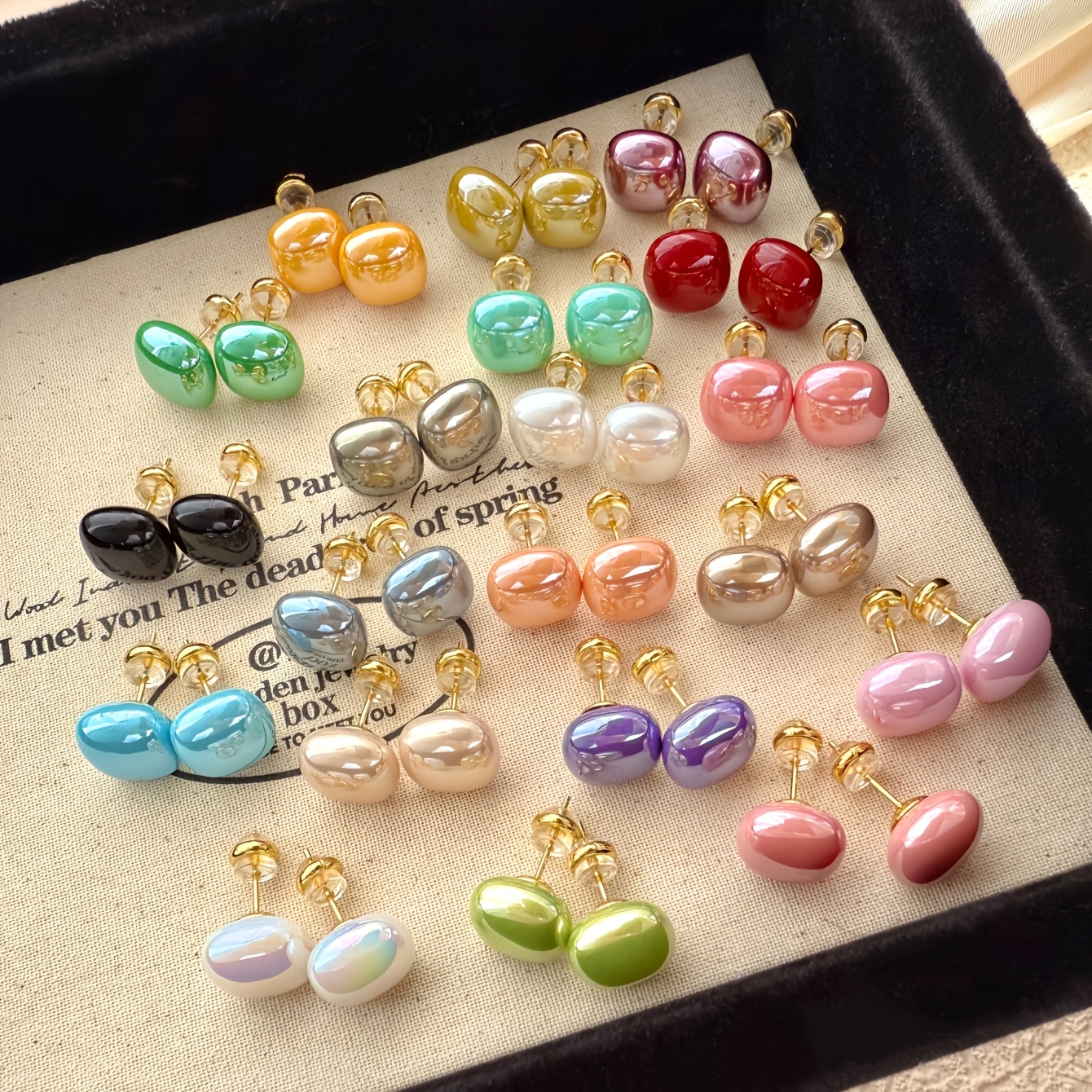 ZHILIN Multicolor Retro Beaded Earrings, 20 Pairs Set