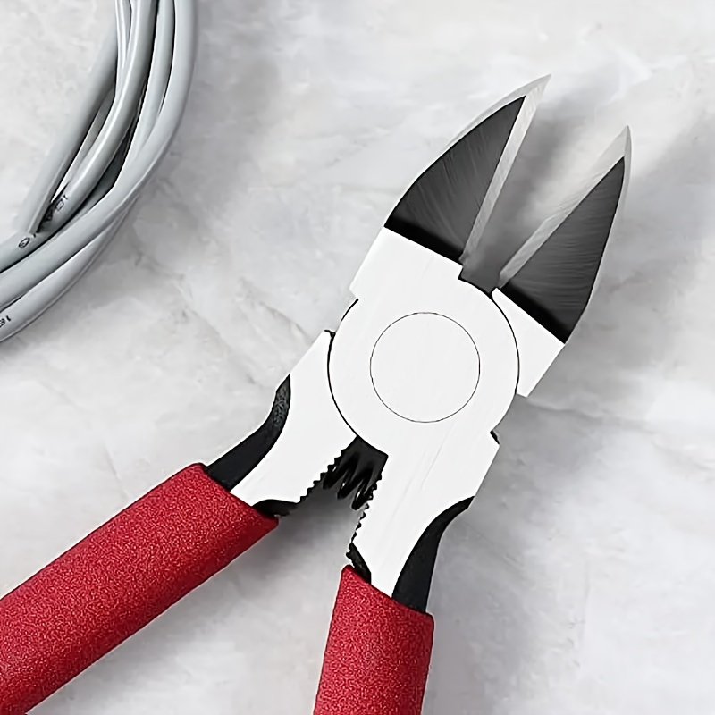 

6-inch Ultra-sharp Flat Wire With Extended Blades - Alloy Steel, Rubber Grip Handle, Ideal For Crafting, Floristry & Electric Projects