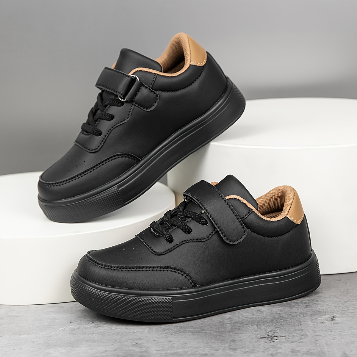 1 Par Zapatillas Bajas YAMEPP para Niños - Ligeras, Transpirables y de Sintético con Cierre Ajustable de, Suela Antideslizante de EVA y Detalles de Costuras Duraderas para Niños y Niñas, Zapatos Casuales para Senderismo al Aire Libre para Todas las Estaciones, Zapatillas de Senderismo para Niños, Calzado Infantil, Calzado Deportivo Infantil, Calzado de Ajuste Seguro, Zapato para Niño, Zapatilla para Niño, Zapato Escolar para Niño, Patines para Niña, Zapatillas para Niños, Zapatilla/entrenador