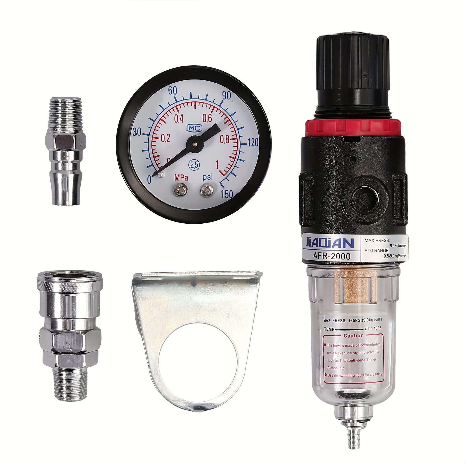 Pneumatic AFR2000 1/4 inch NPT Air Filter Pressure Regulator