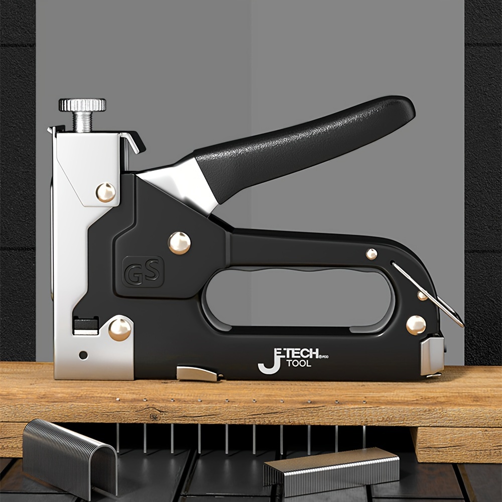 1 unidad Pistola de clavos manual de 4 en 1, para clavos T/U/I/Pin, fuerza ajustable, multipropósito, herramienta para DIY, decoración de hogar, furniture, woodworking, metal, peso 543g - Imagen 9