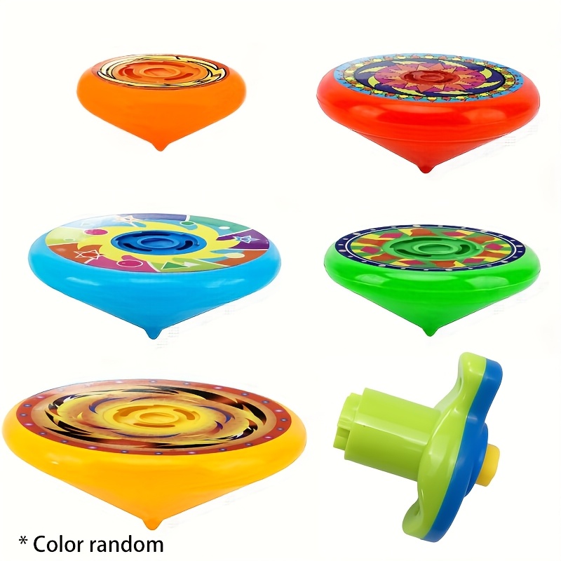 Image of 5pcs Colorful Spinning Spinning Toy To Play And , Stackable Spinning Toys Suitable For Multi Person Interaction Of Tops, Small Gifts Halloween, Christmas Gifts. Random Color.