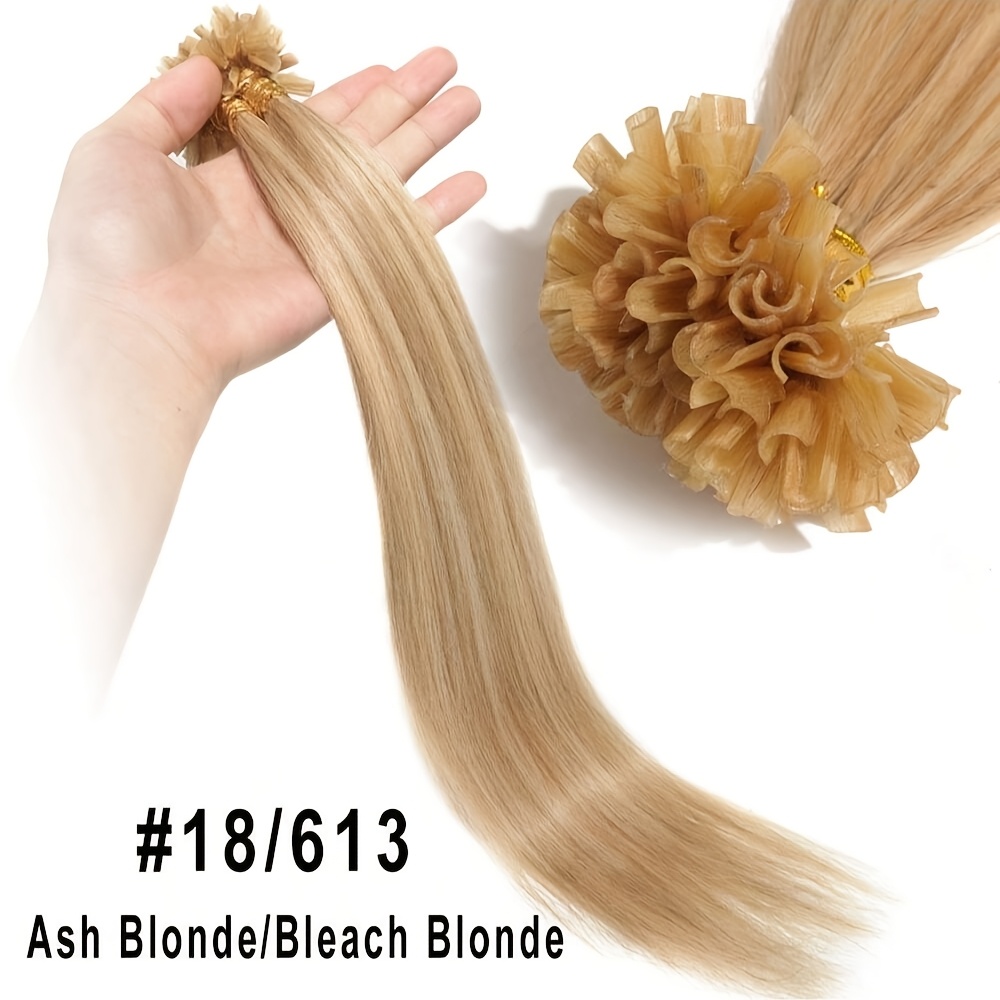 50stramds pack 30g natural human hair extensions hot fusion u tip16 22 inch straight smooth texture for women natural look adds length multi ethnic friendly easy to   hair accesories hair enhancement for daily life   details 0