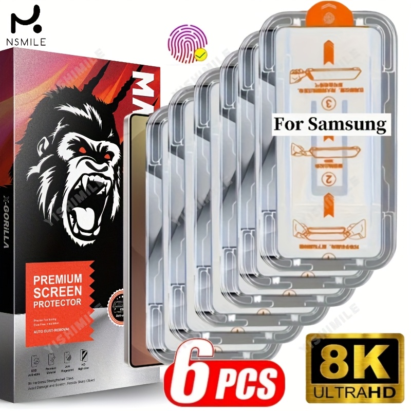 E-shop 6er-Pack 8K Ultra-Klar Panzerglas-Displayschutzfolie für for Galaxy S26Ultra, kratzfest, stoßfest, einfache Installation mit staubdichter Box,