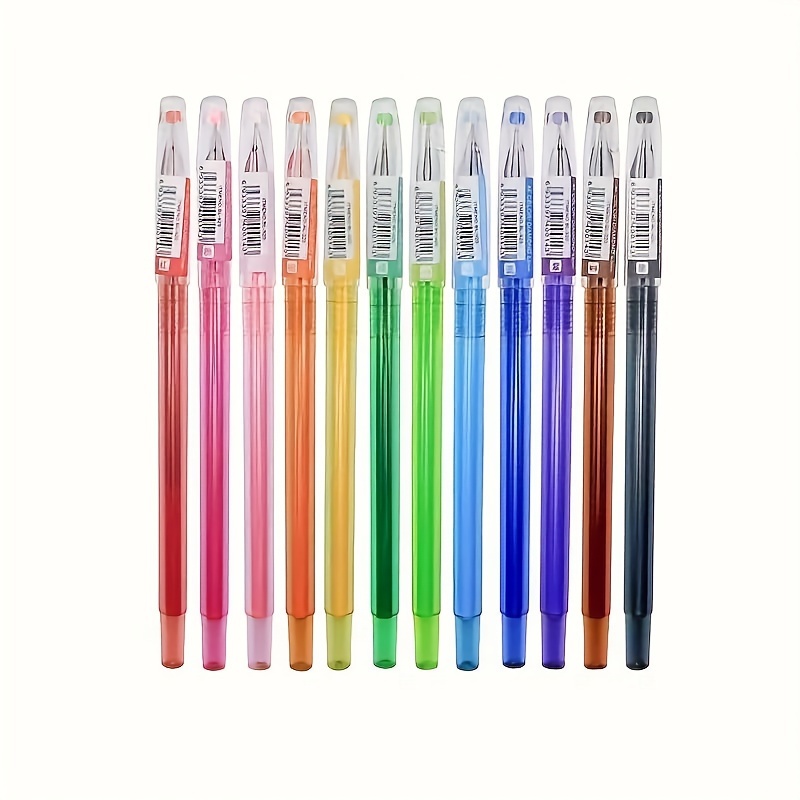 

12pcs Assorted Colors Diamond Gel Pens, Cute Creative Stationery For Students And Office Use