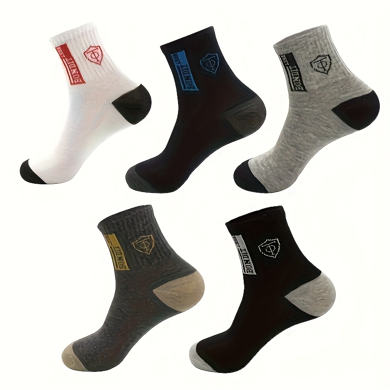 Men's Fashionable Mid-Tube Socks, 20 Pairs