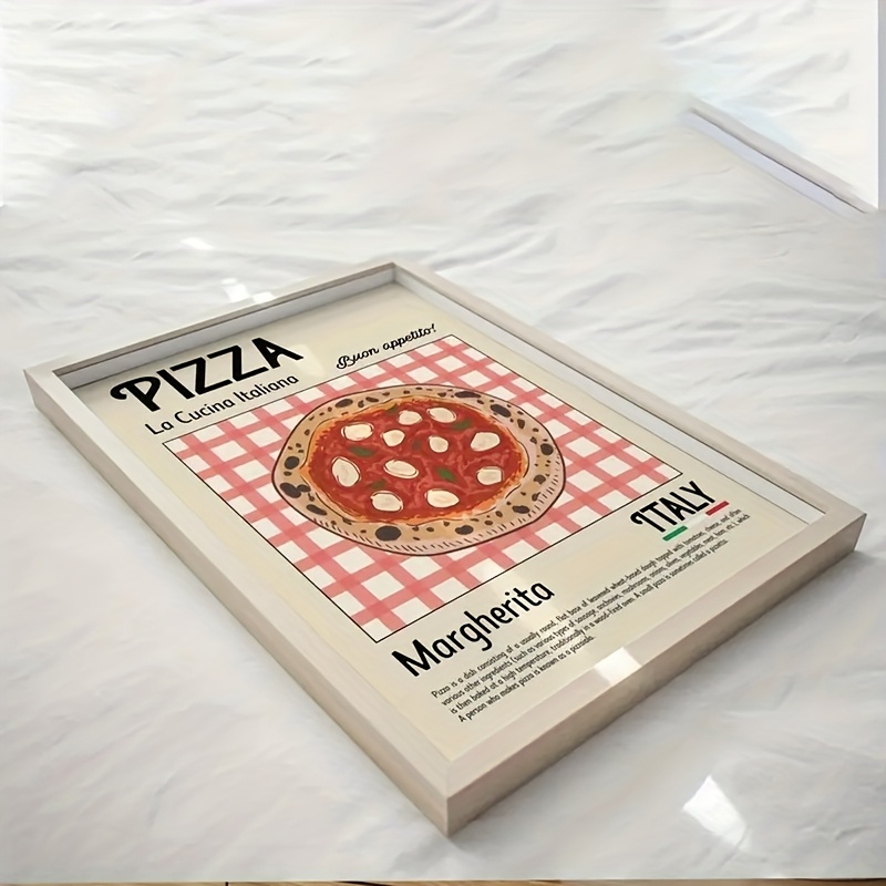 TEMU 1 Pezzo Stampa su Tela Senza Cornice - della "Pizza Margherita", Decorazione Murale per Cucina, Soggiorno e Camera da Letto, Regalo Vintage per