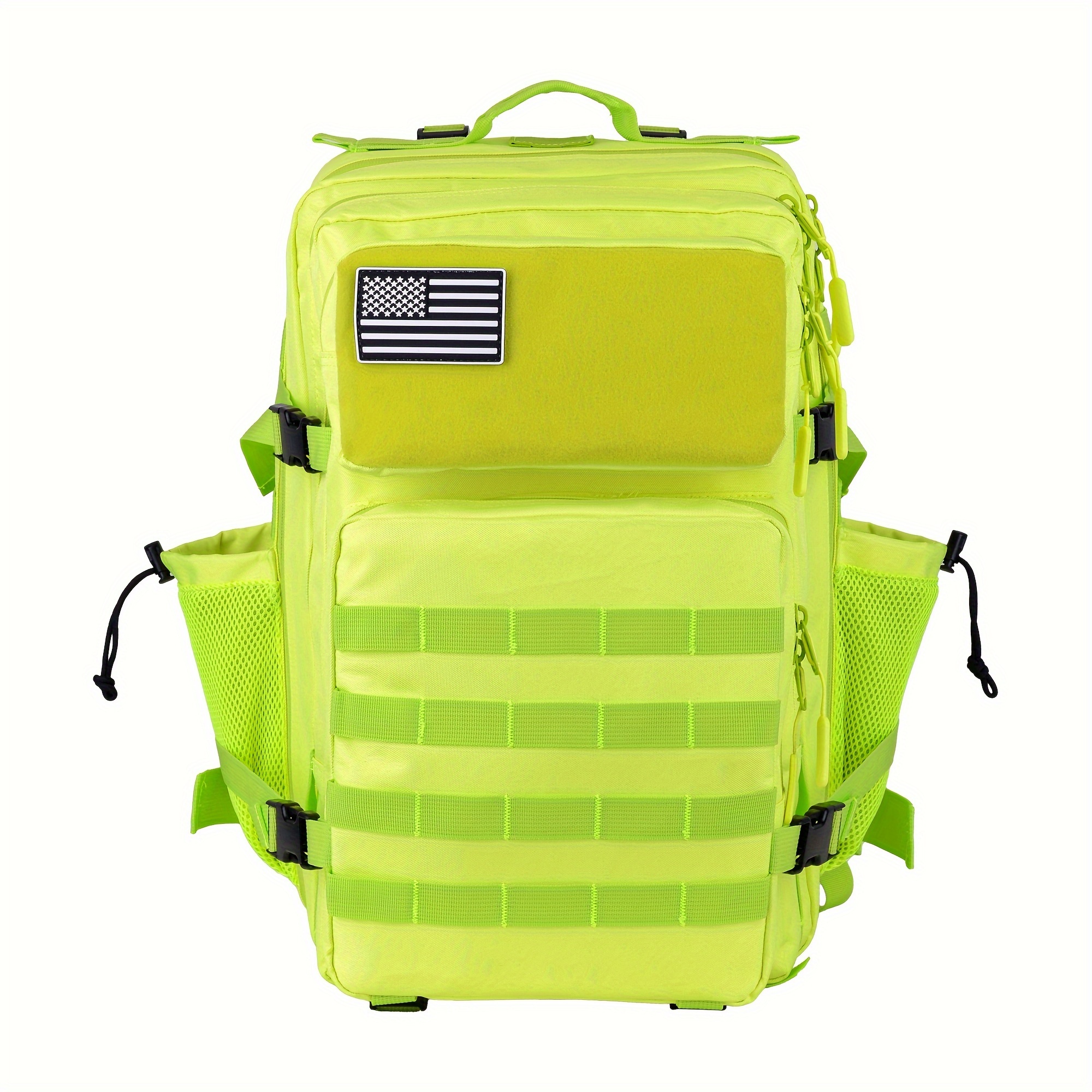 

Backpack For Men And Women 45l Army 3 Days Assault Pack Bag Large Rucksack With Molle System Fluorescent Green