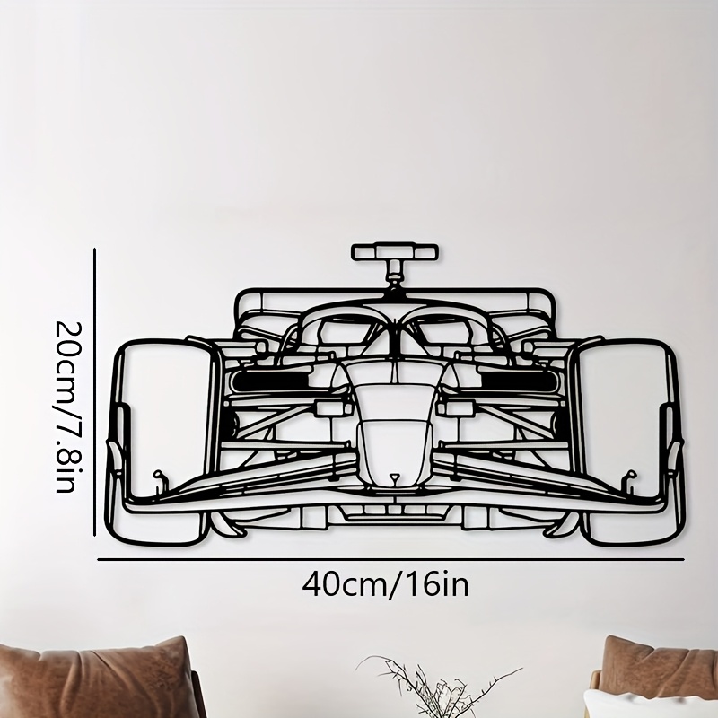 TEMU 1pc Racing Performance Car Silhouette Metal Art, Car Racing Gamer Lover Gift, Sportive Car Silhouette Wall Sculpture Decor, Car Enthusiast Gift