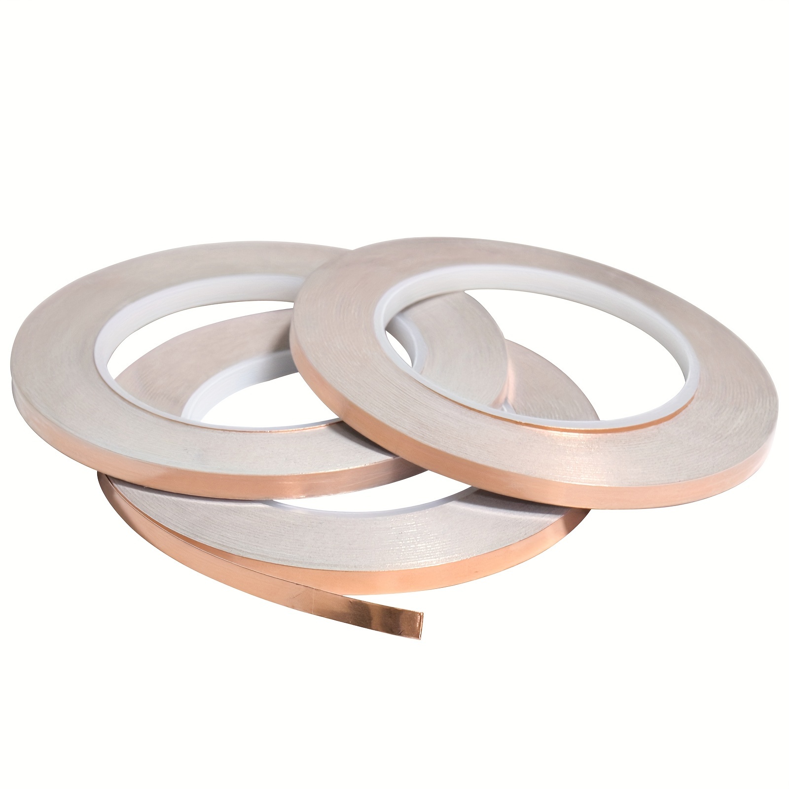 

3pcs Copper Foil Tape, 3mm/5mm Thickness, 20m Roll - Ideal For Diy Crafts, Guitar Emi Shielding, Electrical Maintenance & Paper