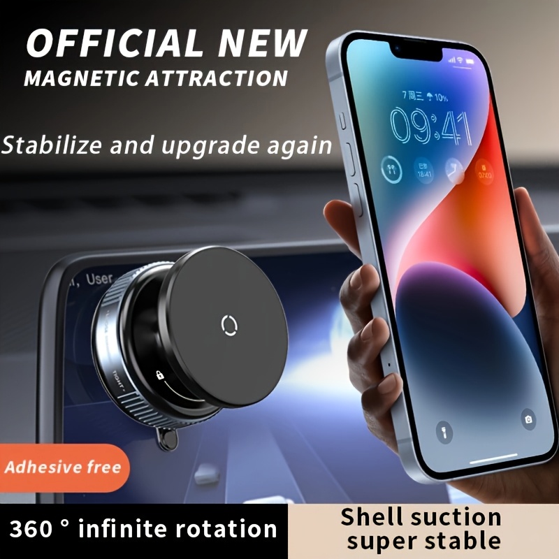 

Vacuum Magnetic Holder, Must Have 360° Portable Mobile Phone Holder, Suitable For Kitchen, Desktop, Office, Fitness, Travel, Car Vacuum Magnetic Mobile Phone Holder