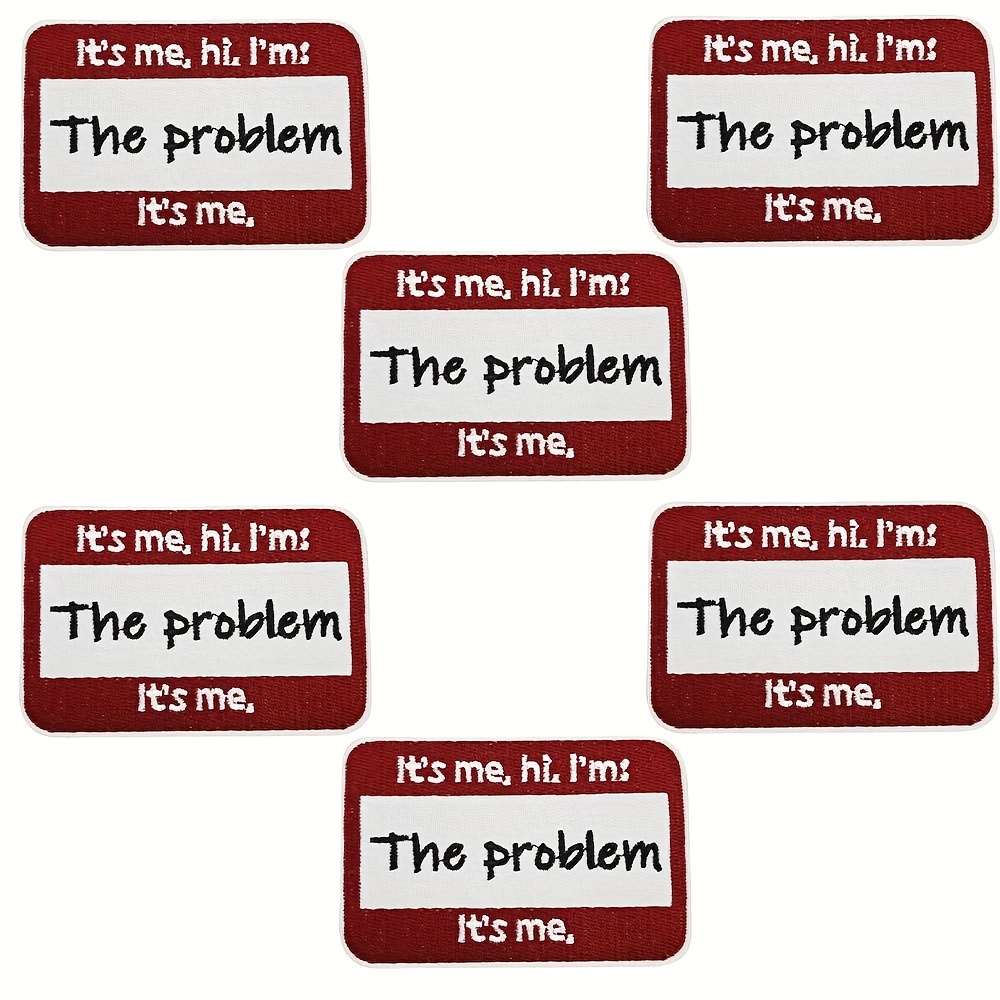 

6pcs 'the Problem Me' Embroidered Patches - Iron-on/sew-on For Clothing, , &