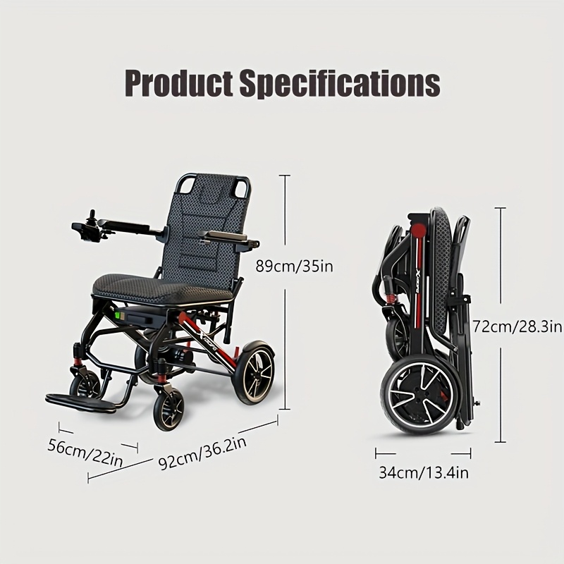 faa   portable electric wheelchair 39 lb ultra lightweight foldable mobility scooter with 18 mile range 4 wheel absorbing design no   airplane friendly chair w charger toolkit for   seniors Product details 20