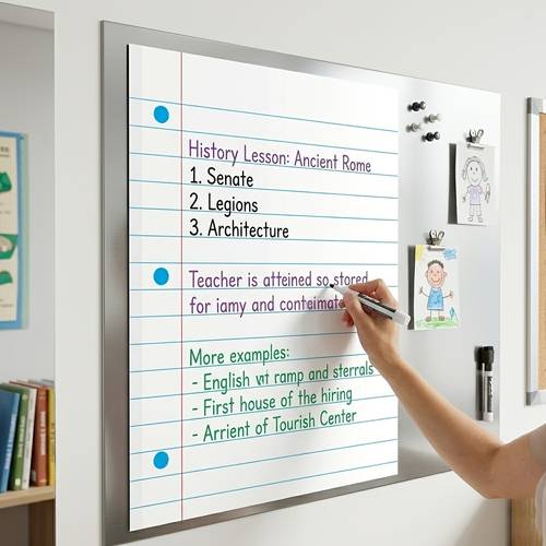 item picture 1pc enormous magnetic whiteboard paper 45 72cm x 60 96cm start classroom dry erase horizontal line paper teacher teaching supplies classroom writing inner liner cannot be when written with oil based pen