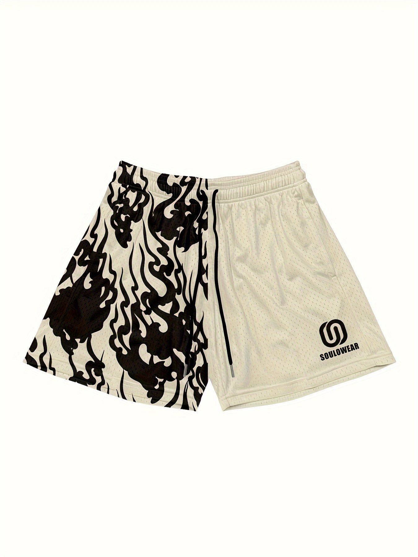 soulowear inseam contrast color black flame - Temu