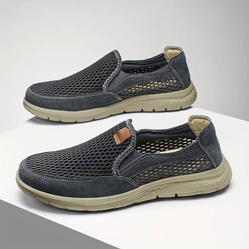 item picture street fashion loafers slip on walking shoes suitable for men four colors from large size soft comfortable and breathable summer casual shoes mesh design