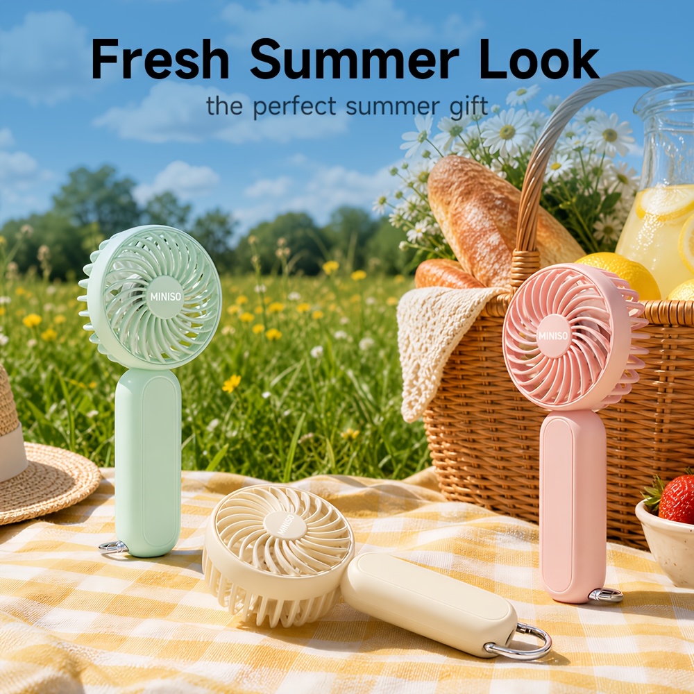 rechargeable battery handheld fan with carabiner clip desktop and personal use for outdoor travel camping hiking makeup gifts for girlfriend or boyfriend Product details 7