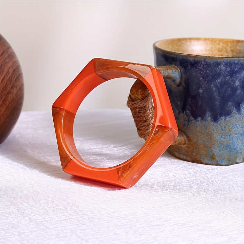 Women's Two-Tone Multi-Color Spliced Bangle Bracelet