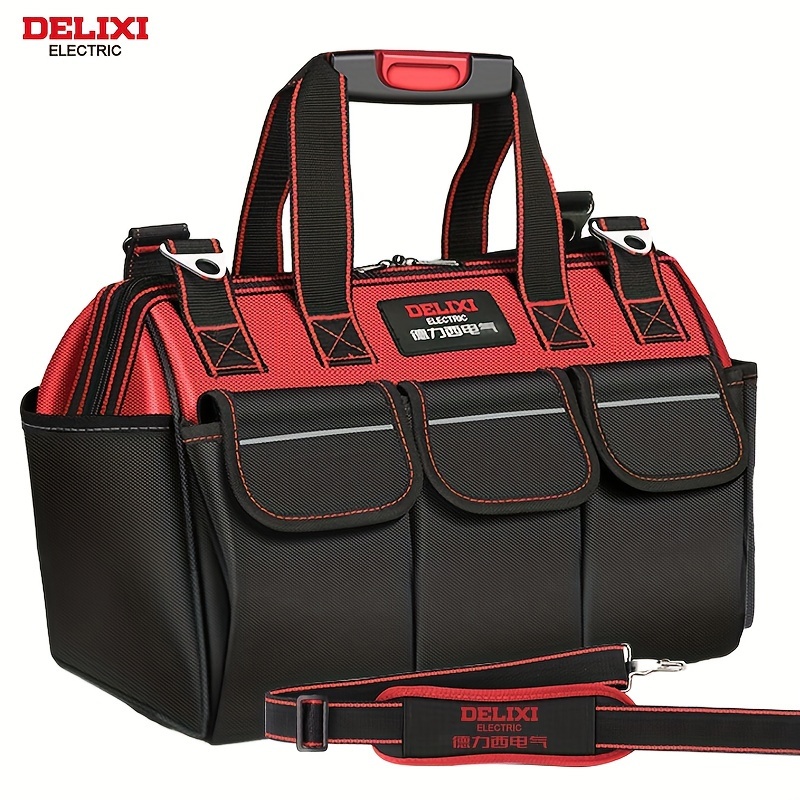 

Electric 13in Tool Bag, Multi Functional Waterproof Storage Bag, Suitable For Electricians, , Plumbers, Automotive Mechanists, And