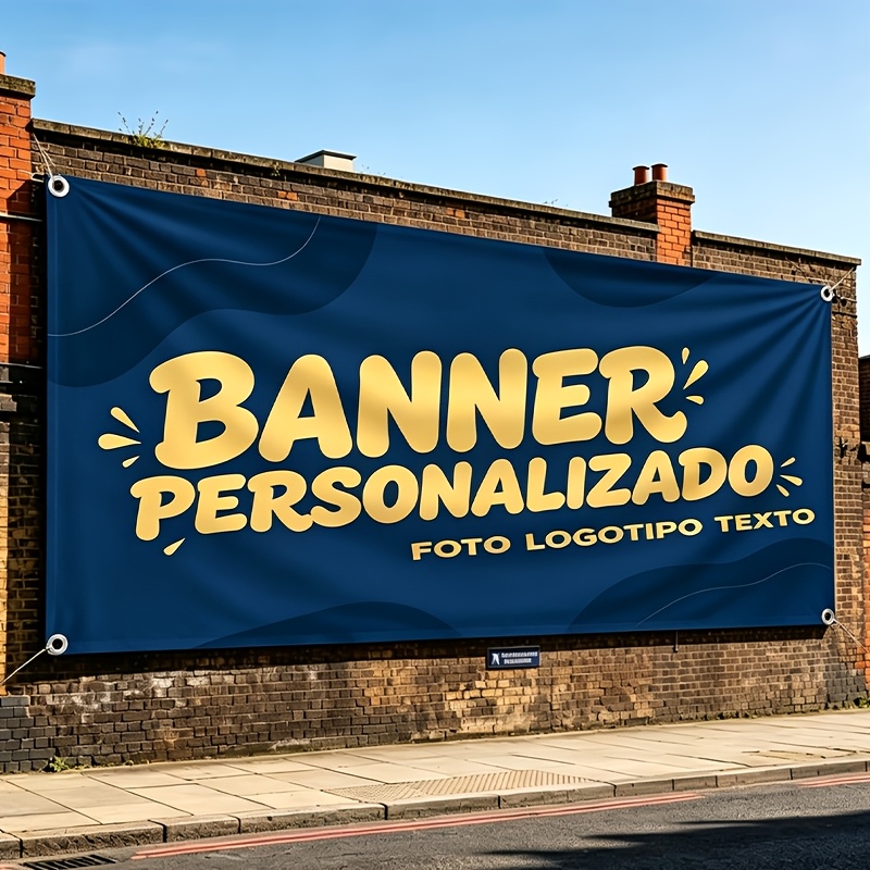 TEMU 2d Flat, 1pc Custom Large Banner, Suitable For Weddings, Birthdays, Graduations - Durable Backdrop, Custom Text/images Available, Available In