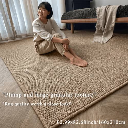 1pc japanese style spring summer home decor faux jute rug long rectangular living room area rug tatami mat outdoor placemats camping moisture proof mat densely woven and thickened full and large grain