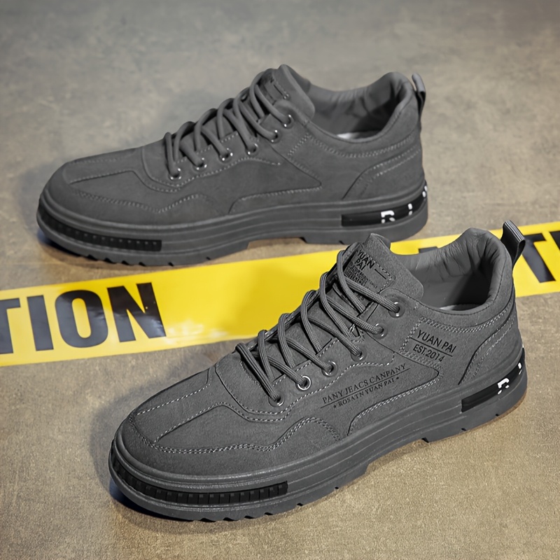 Men's Casual Sneakers - Stylish Lightweight All-Match Skate Shoes with Durable PVC Sole, Comfortable Fabric Lining, and Breathable Design for Outdoor, Sports, and Casual Attire