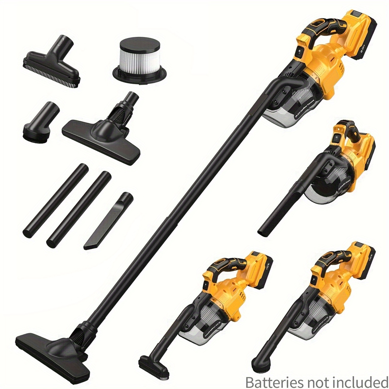 TEMU Handheld Vacuum Cleaner, Cordless Vacuum Compatible With 20v Batteries, Handheld Vacuum Suitable For Hardwood And Carpet Floors Cars, Portable