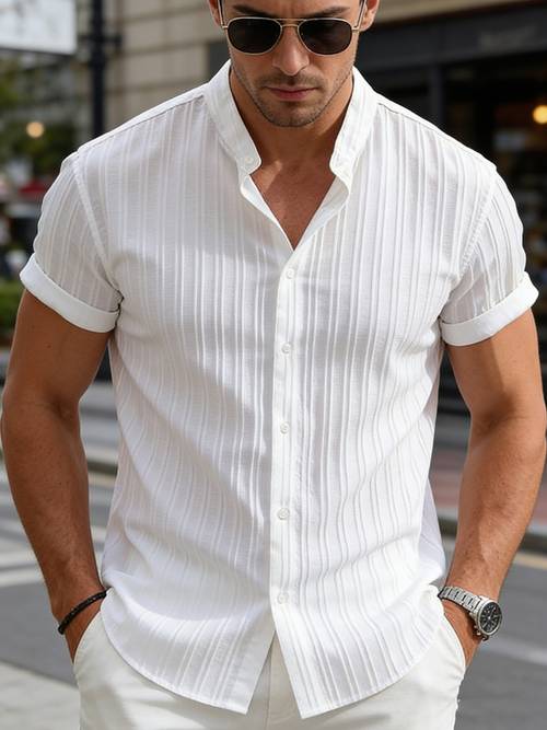 camiseta deportiva casual de manga corta para hombre obm