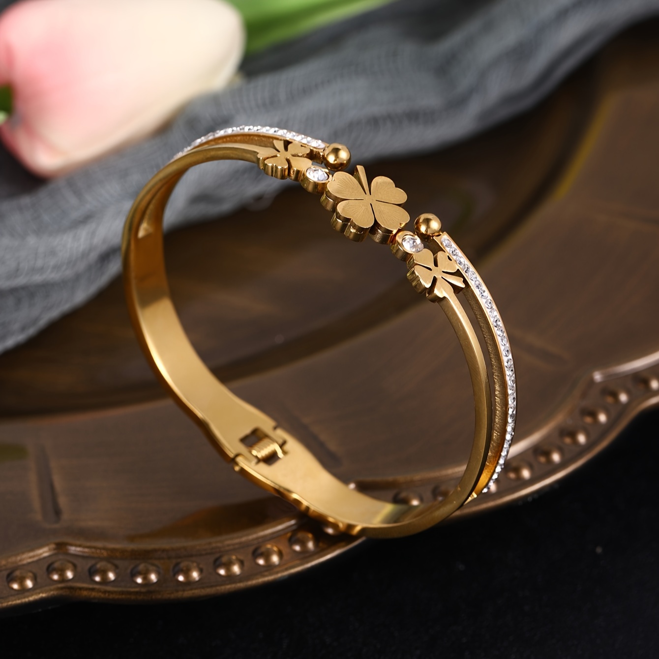 Women's Stainless Steel Hollow Out Bracelet