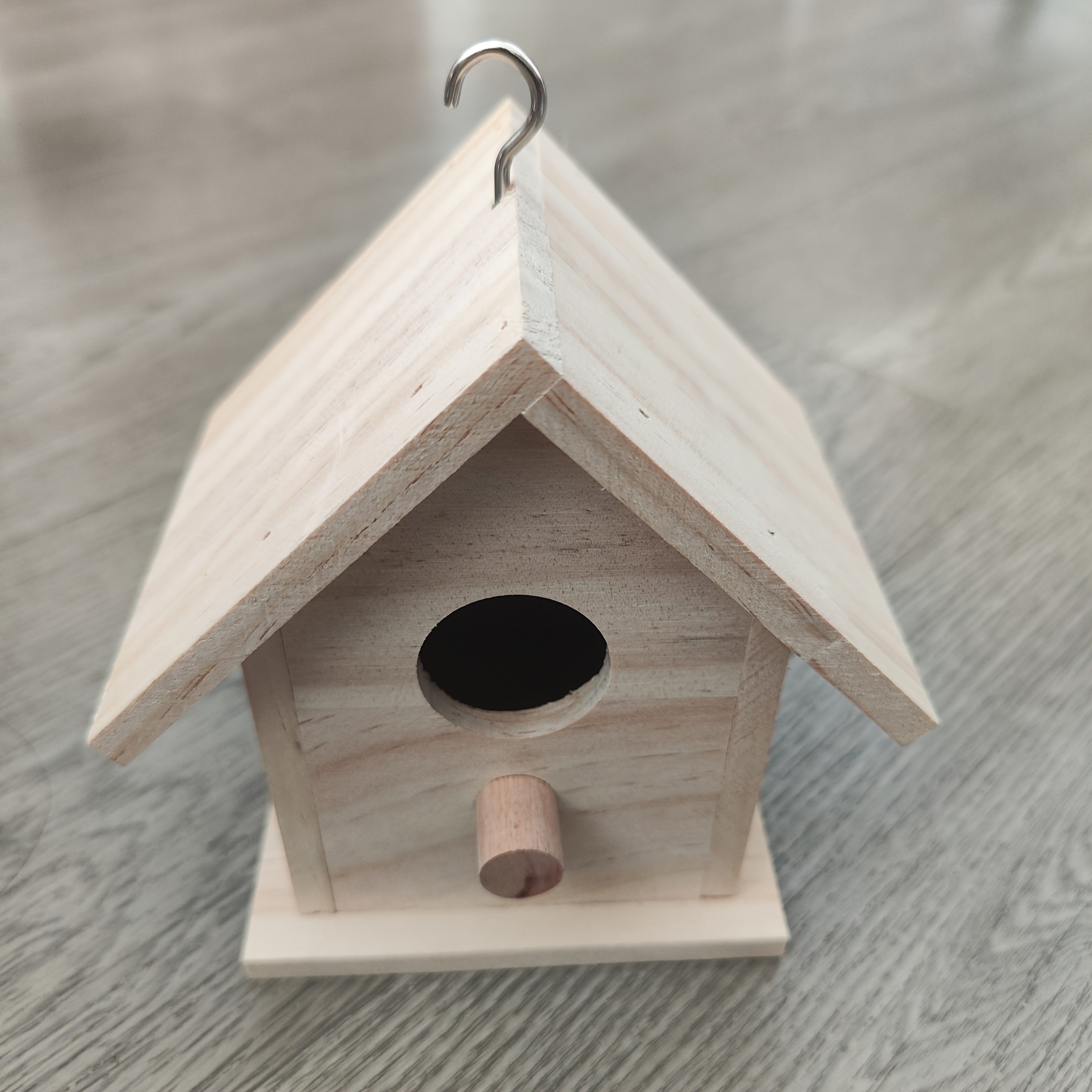Image of Birdhouse, Suitable For Outdoor Bird Nest Outdoor Hanging Decoration Wooden Birdhouse, Birdhouse For Painting