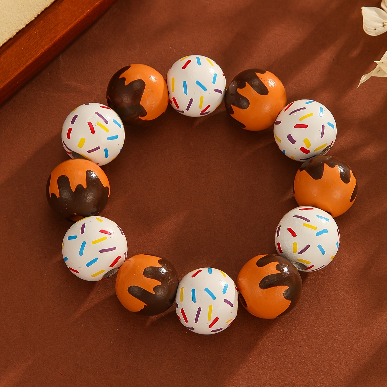 Y2K Candy Colored Macaron Bead Bracelet