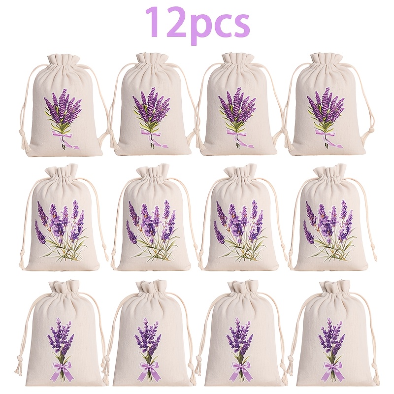 TEMU 12 Sacs à Cordon avec Imprimé , Idéaux pour les Graines de Fleurs, et Objets, Utilisés Sacs d'Emballage Cadeaux pour Fêtes, Festivals,
