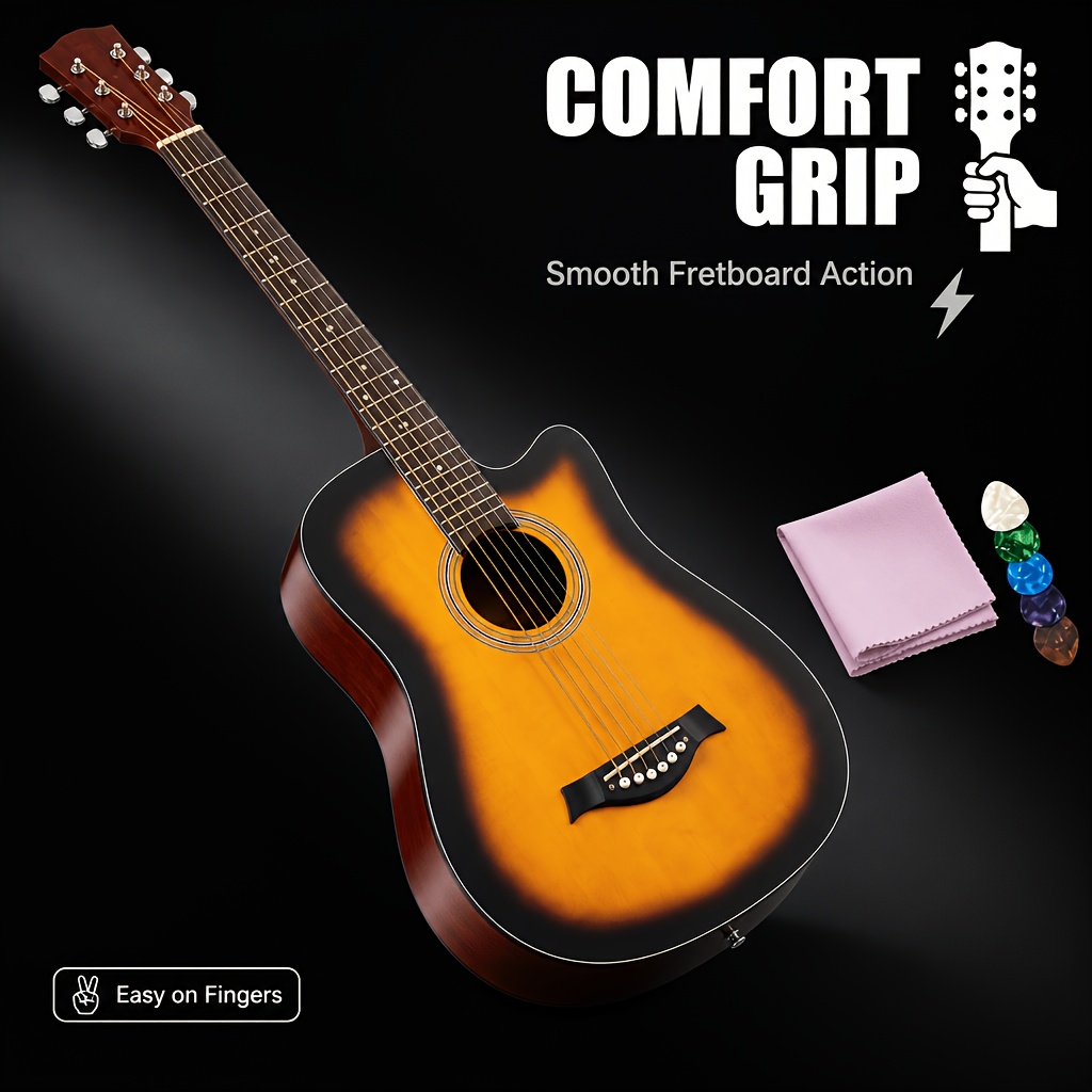38 Inch Beginner Acoustic Guitar with Free Tutorial, Easy to Learn... product image 10