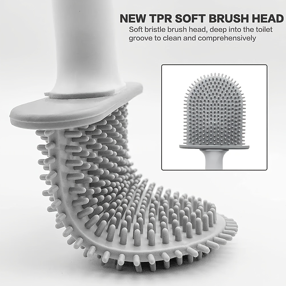 Long-handled Flexible Toilet Brush - For Of The Bathroom And Toilet