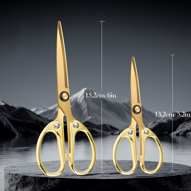 1pc/2pcs Ultra- Steel Scissors - Durable, Multi-functional Office And Craft Scissors, Suitable For Home, School, Sewing | Perfect Christmas And Halloween Gift, Crafting Essential | Ergonomic Grip
