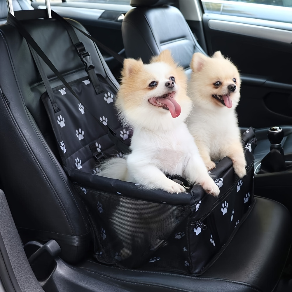 TEMU Dog Car Seat, Foldable Dog Car Booster Seat, And Breathable Oxford Travel Bag, Suitable For Small To Medium Dogs, Puppies And Pets