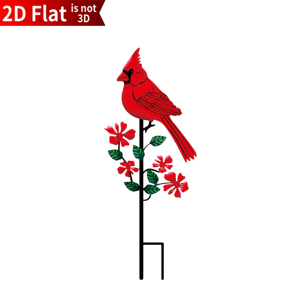 TEMU 【2d Flat】 [2d Flat] A Garden Stake For Christmas, Suitable For Yard Gardens, Flower Pots, , And Fence Tops As A Festive Decoration Gift