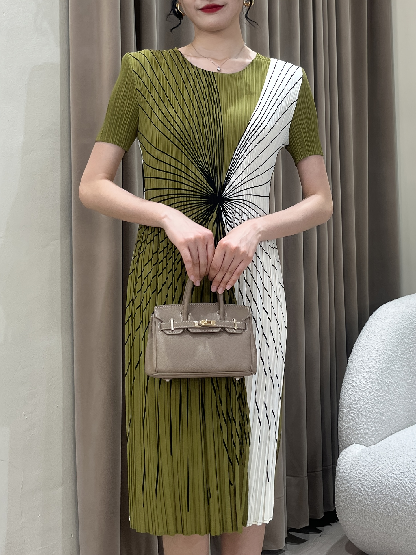strapless open back dress Inverted Box Pleat dress Custom Measurements #107-17 main image 0
